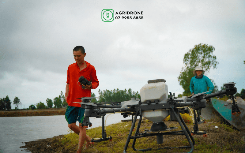 sử dụng máy bay sạ lúa DJI Agras T30