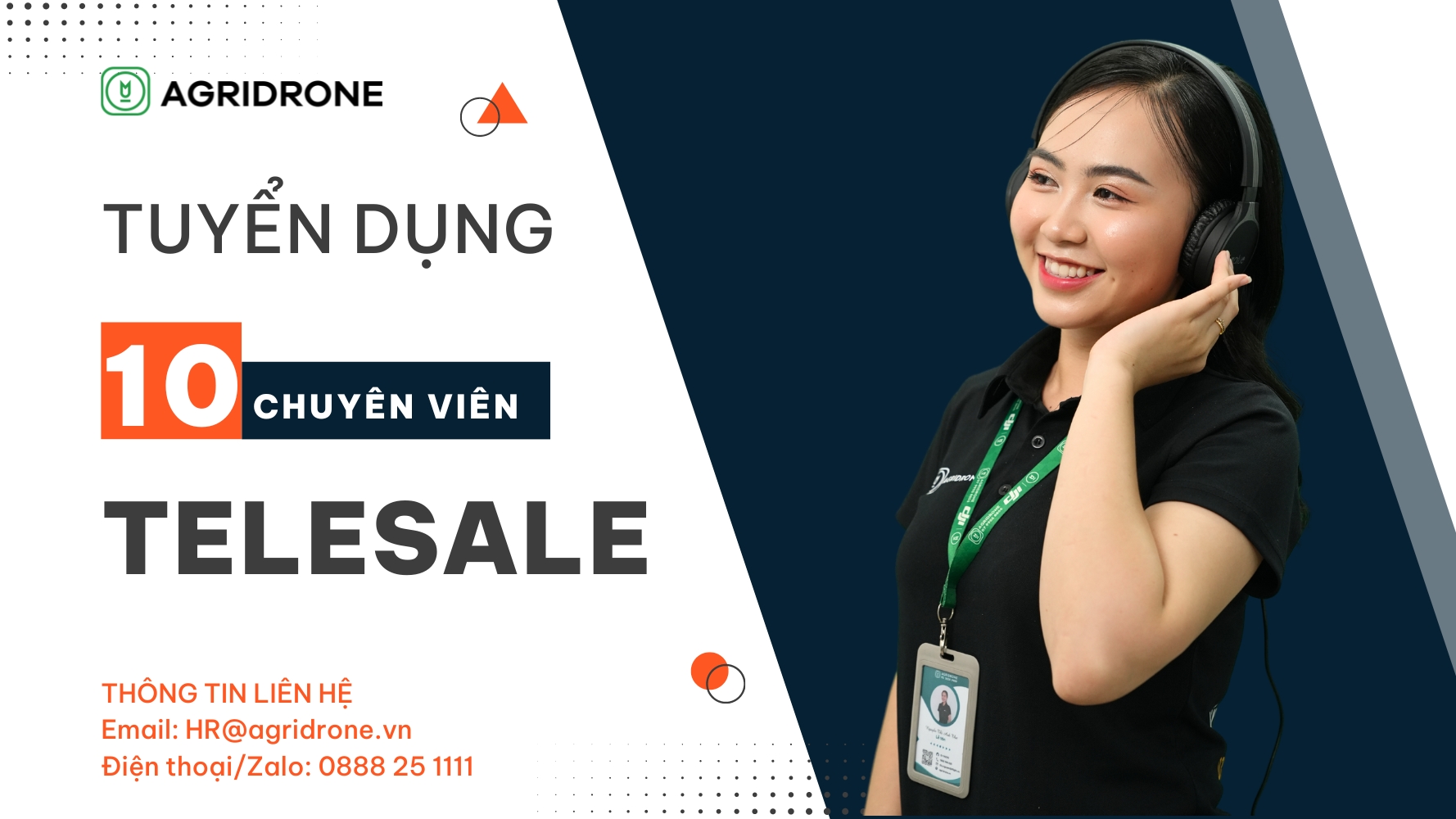 [AGRIDRONE TUYỂN DỤNG] CHUYÊN VIÊN TELESALE