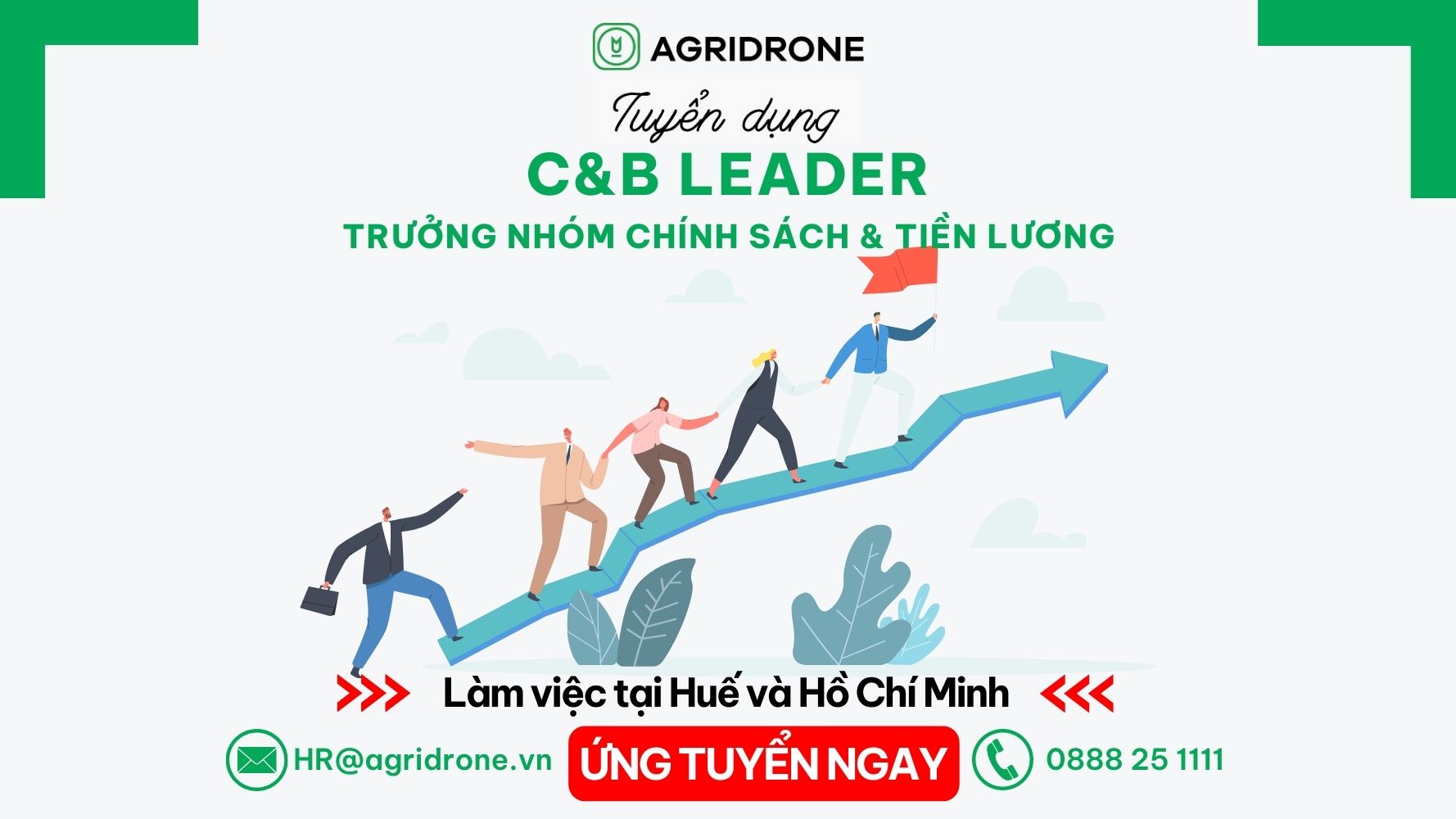 [AGRIDRONE TUYỂN DỤNG] C&B LEADER BỘ PHẬN CHÍNH SÁCH VÀ TIỀN LƯƠNG