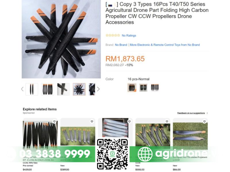 Cấm sử dụng cánh quạt không chính hãng cho drone nông nghiệp 3 Kênh phân phối