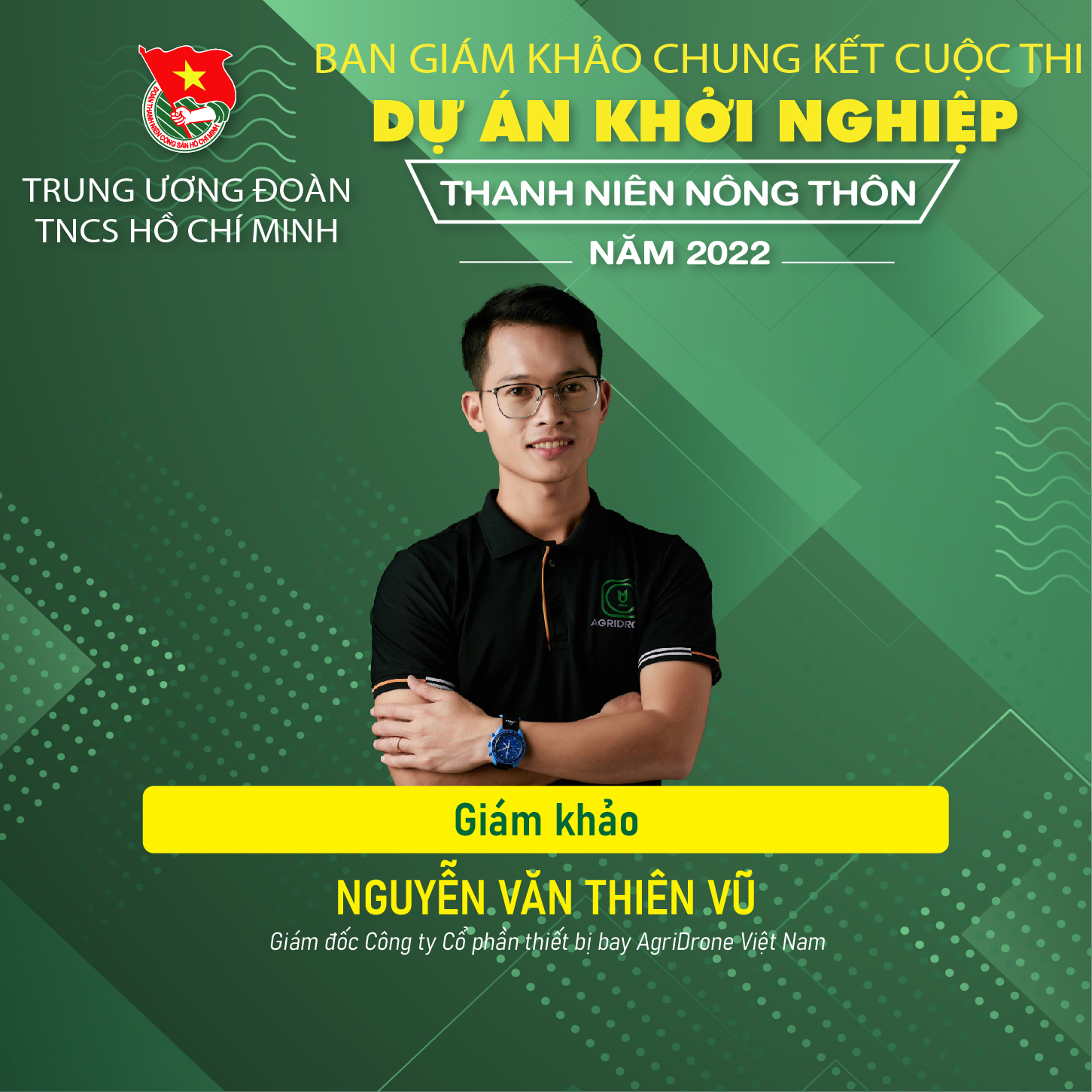 CEO AgriDrone làm giám khảo vòng chung kết cuộc thi “Dự án khởi nghiệp thanh niên nông thôn năm 2022”