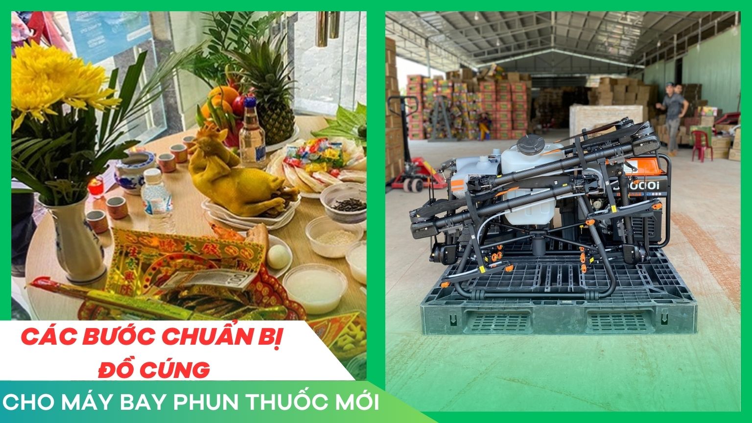 Cách chuẩn bị đồ cúng máy bay phun thuốc mới