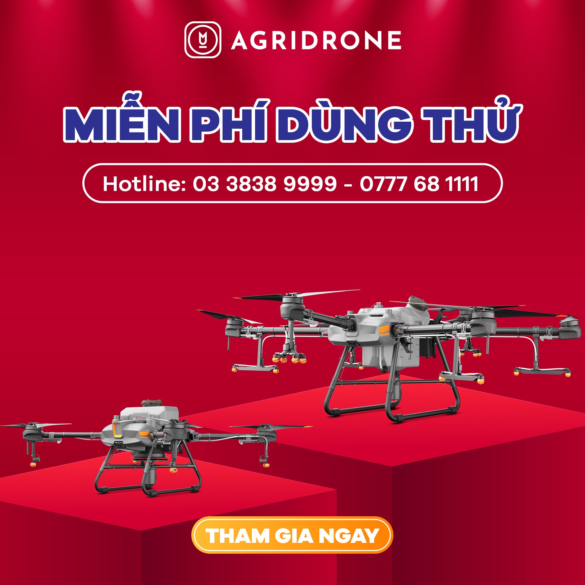 dùng thử miễn phí máy bay tại AgriDrone 