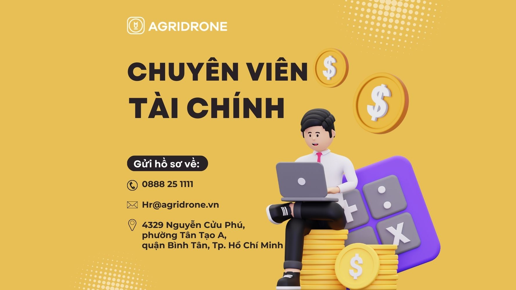 [AGRIDRONE TUYỂN DỤNG] CHUYÊN VIÊN TÀI CHÍNH