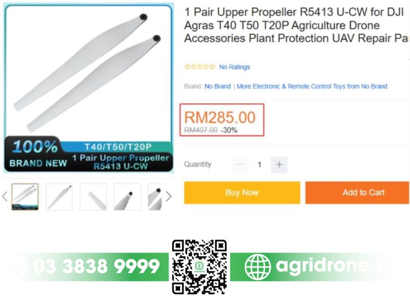 Cấm sử dụng cánh quạt không chính hãng cho drone nông nghiệp 4 Giá cả