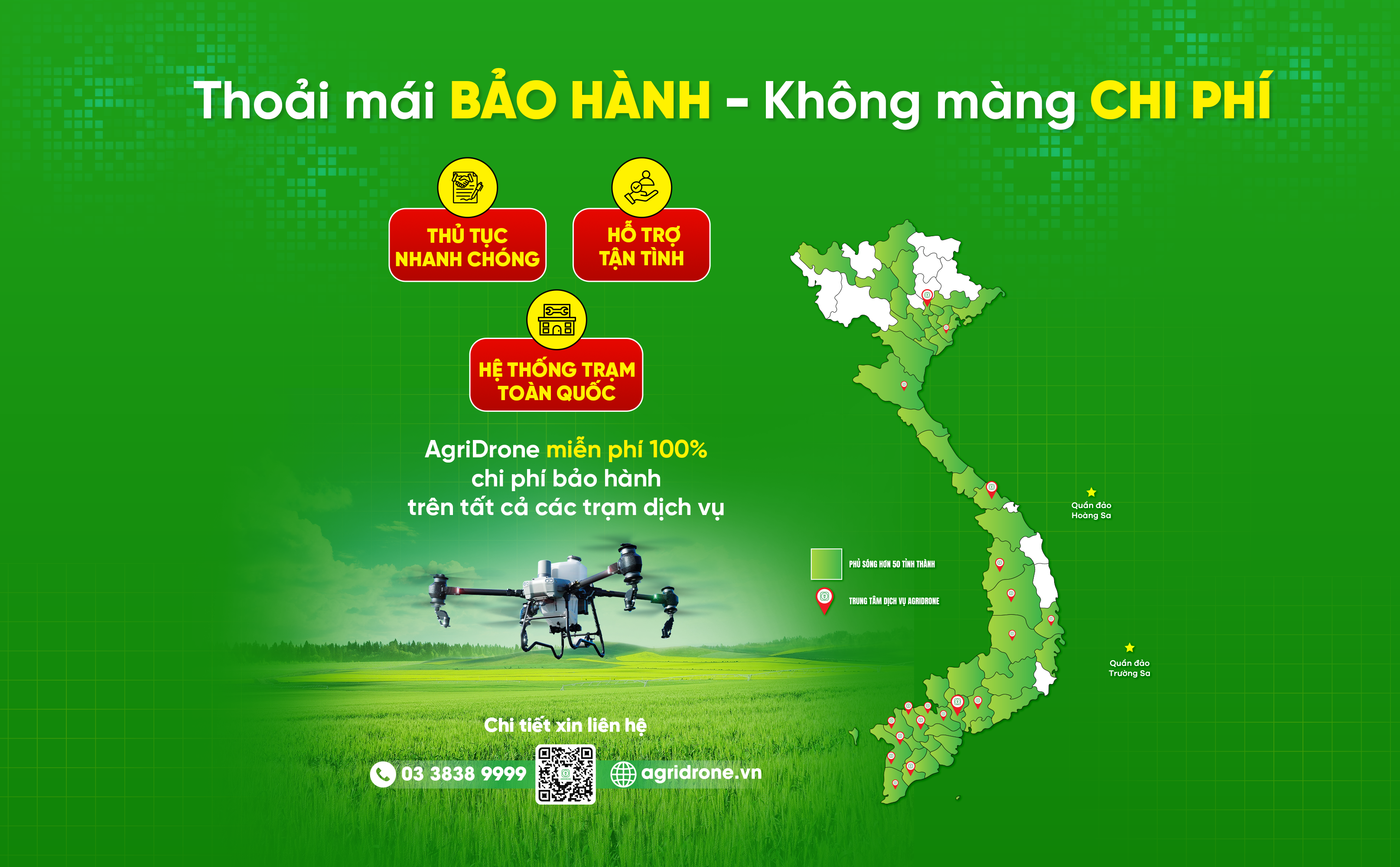 MIỄN PHÍ 100% PHÍ BẢO HÀNH – AN TÂM TUYỆT ĐỐI