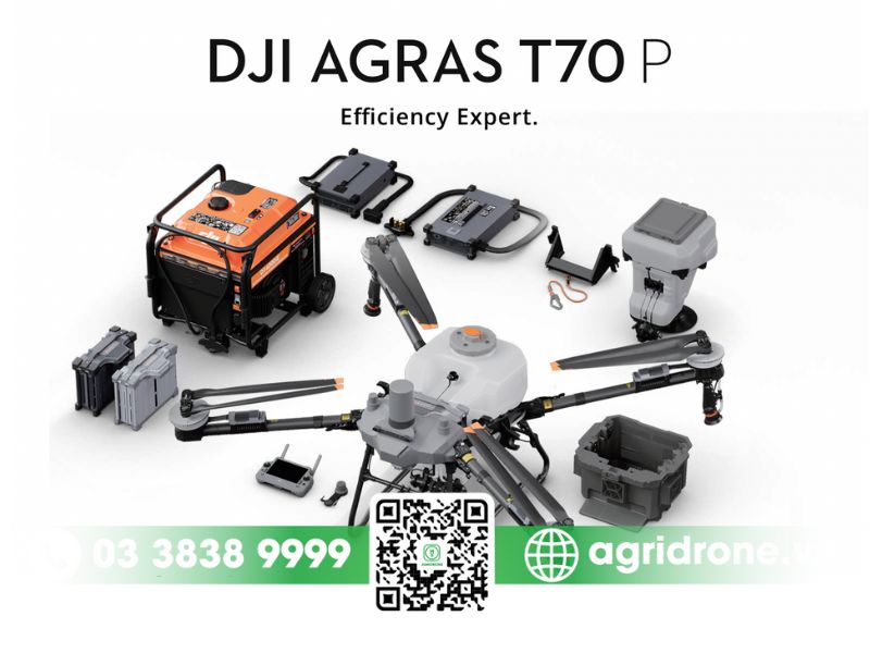 Giá máy bay phun thuốc DJI T70P tại Việt Nam